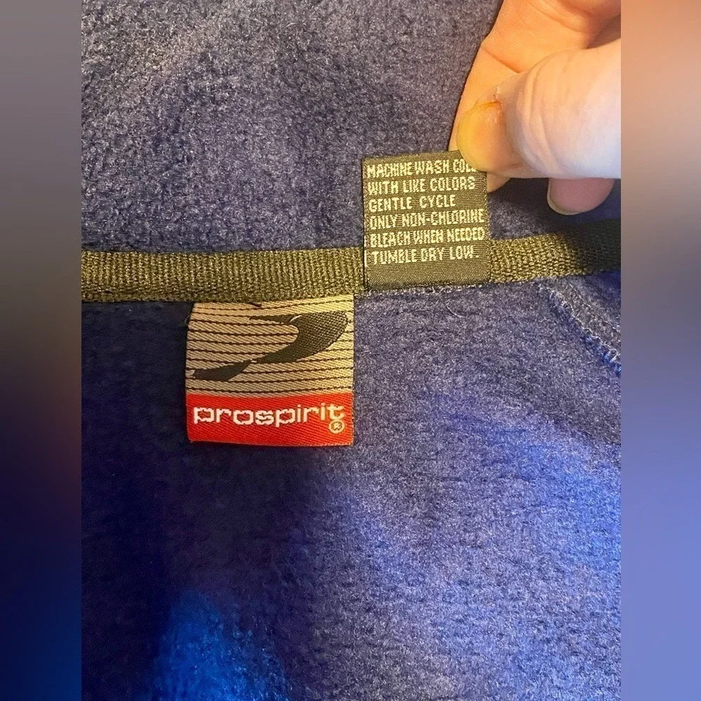 Vintage Prospirit Blue Zip Up Fleece Pullover Jacket Coat
